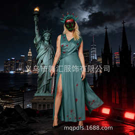 跨境成人万圣节自由女神像服装 - 《人类清除计划》