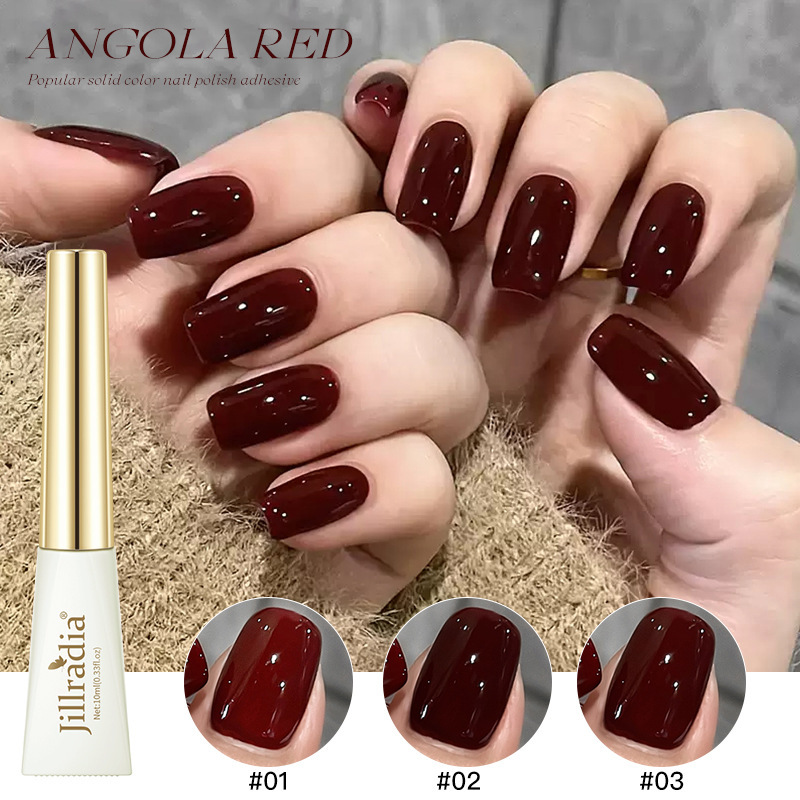 Net Red Explosions Angola Red Nail Polish Glue New White Firm Long-lasting Nail Art suit Nail Art Shop Special