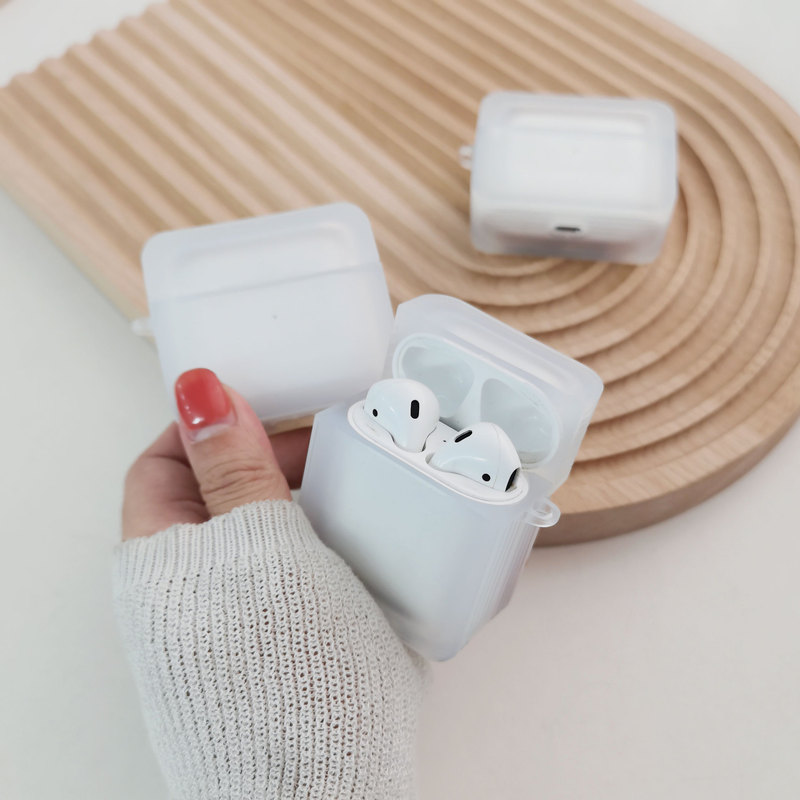 Square case for airpods protective case Pro frosted transparent 3 generation Apple Bluetooth headset case airpods2 Square case for airpods protective case Pro frosted transparent 3 generation Apple Bluetooth headset case airpods2