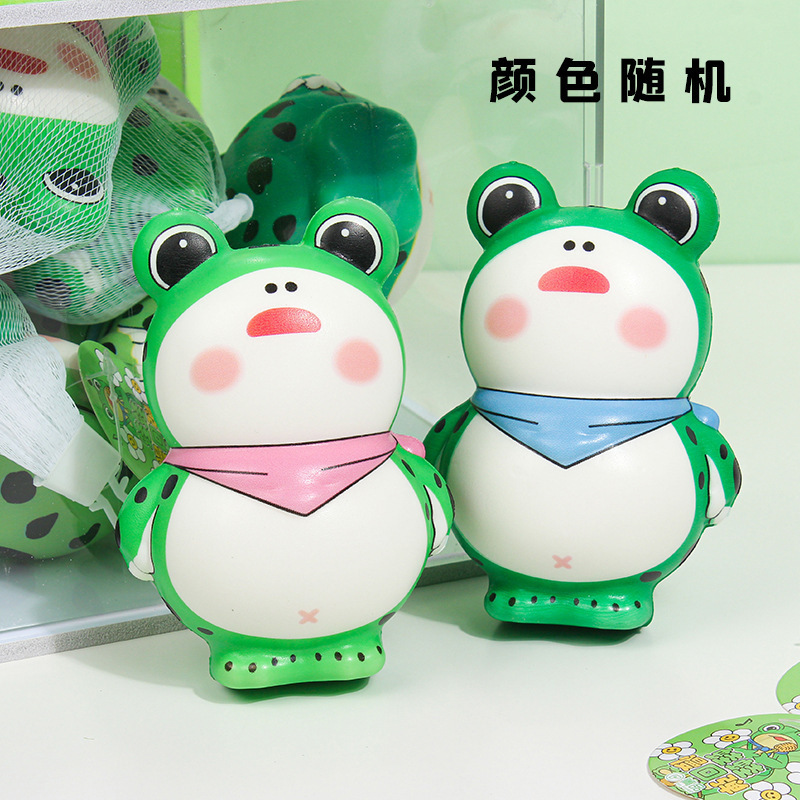 개구리 개구리 느린 리바운드 인형