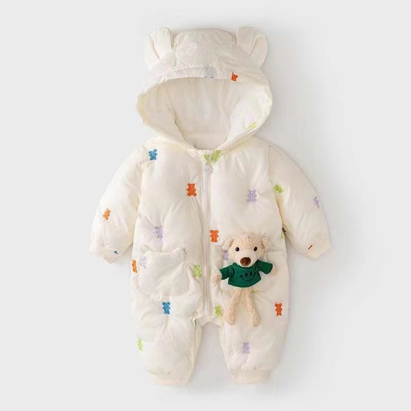 Ropa de bebé, ropa de invierno, hombres y mujeres, monos para bebés, acolchado de invierno, ropa de algodón súper linda y linda, ropa de salida cálida