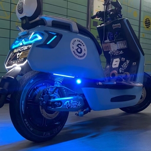 Niu N1S/U+/M+ Electric Vehicle Chassis Ambient Light Modified Eagle Eye Light Aircraft Light Brake Flash Light Universal