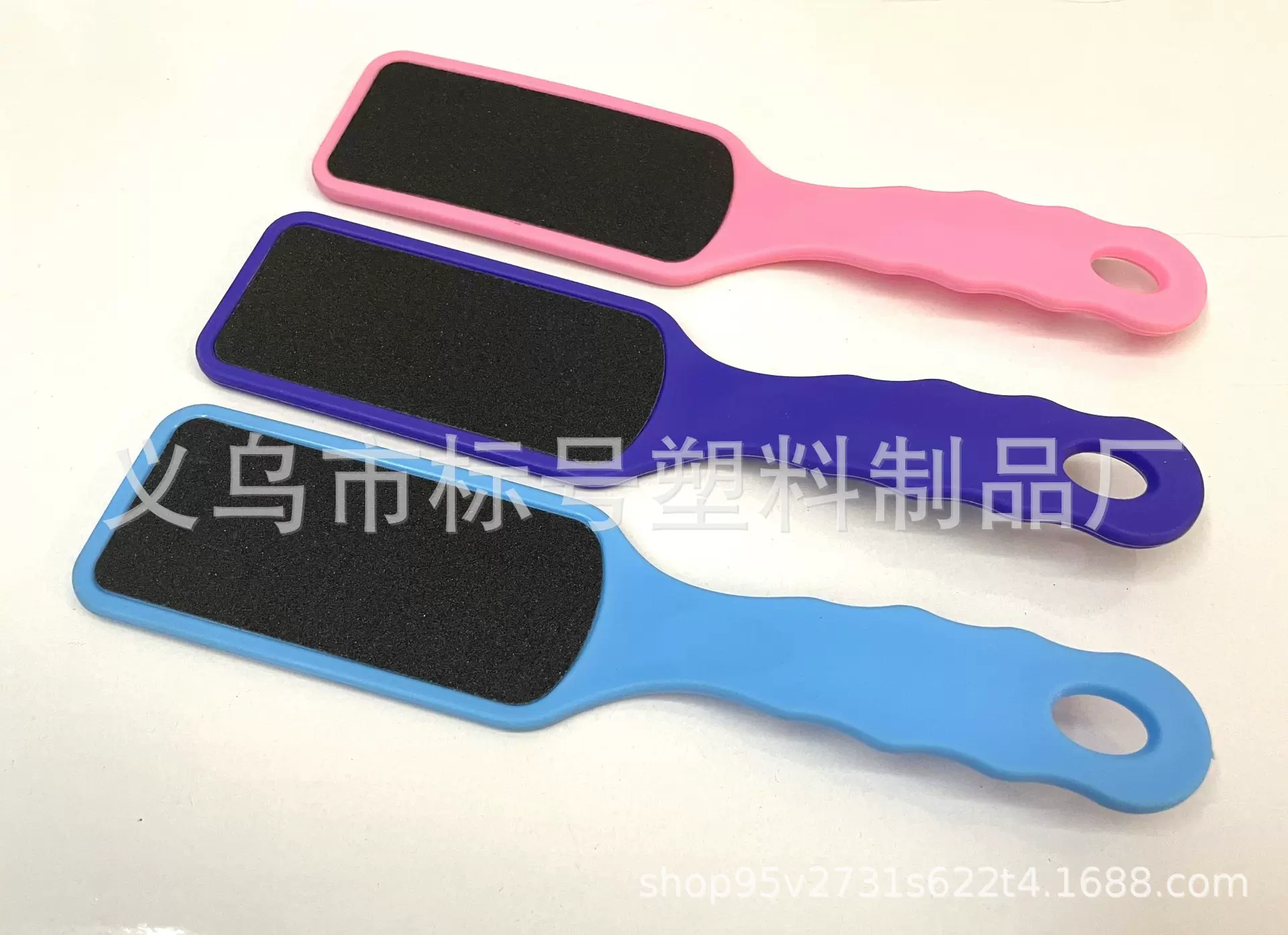 塑料手柄砂纸双面脚板锉脚底搓去死皮去老茧磨脚器洗脚刷修脚工具