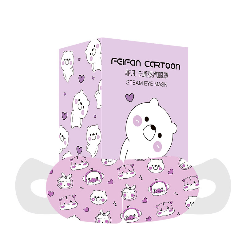 Venta al por mayor máscara de ojo de vapor de 10 piezas desechable lindo auto-calentamiento del sueño calefacción máscara de ojo de vapor fabricante