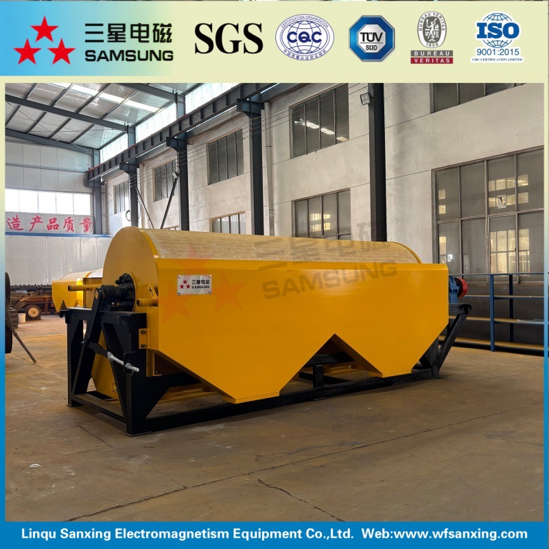 永磁筒式磁选机分离磁性矿物 矿山磁选设备