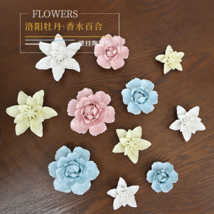 Ceramic Flower Living Room Wall Decoration Wall Decoration Bedroom Wall Tv Background Wall Wall Hanging Stereo Wall Decoration