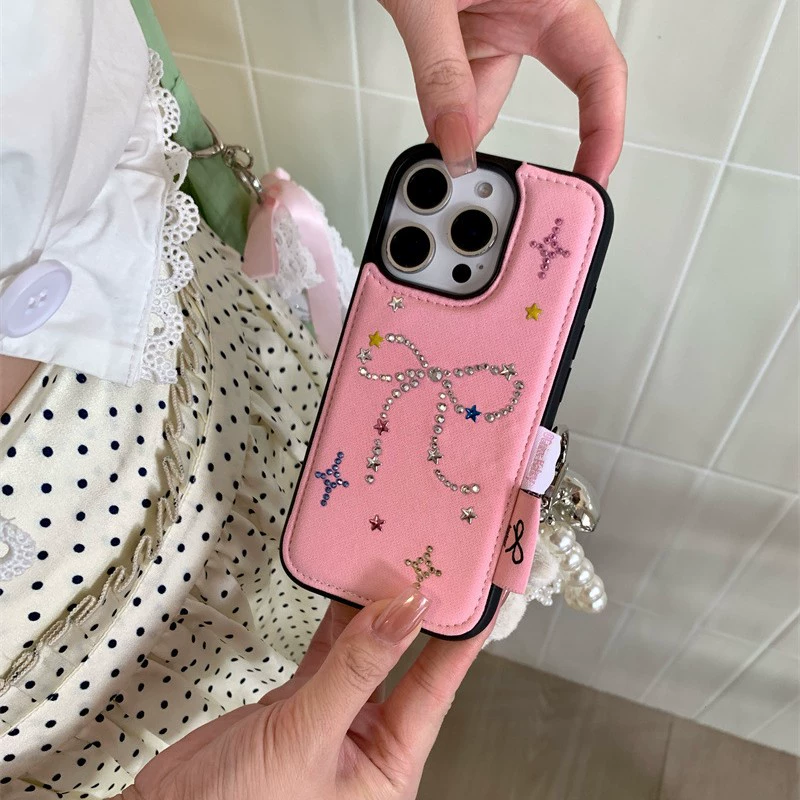 Чехол для телефона совместимый с iPhone 15 из денима с бантом, чехол для телефона, iphone, 15promax, 14