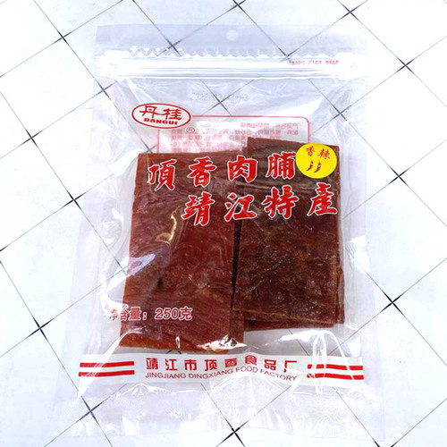 Jingjiang Specialty Osmanthus Honey Pork Jerky 250g Sliced, Produced by Jingjiang Dingxiang Food Factory, Natural Slice Meat Snack