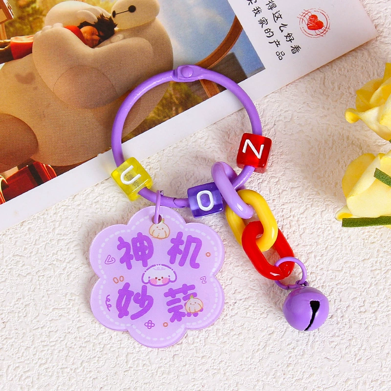 Brand creative acrylic protective amulet, keychain, transparent pendant, bag decoration, decorations