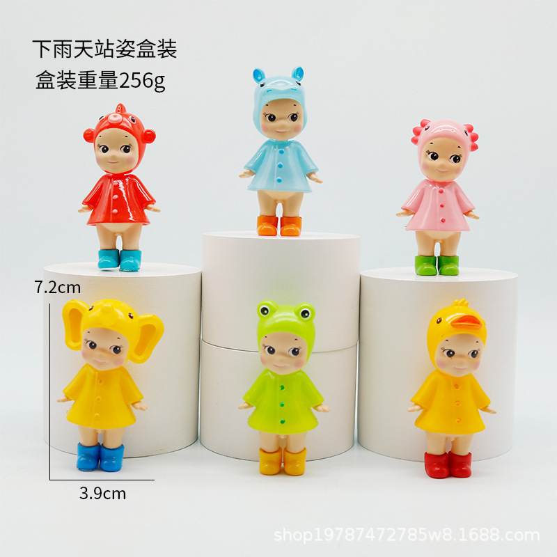 跨境新品盲盒套装趴趴天使装饰公仔手办手机桌面贴贴现货批发|undefined