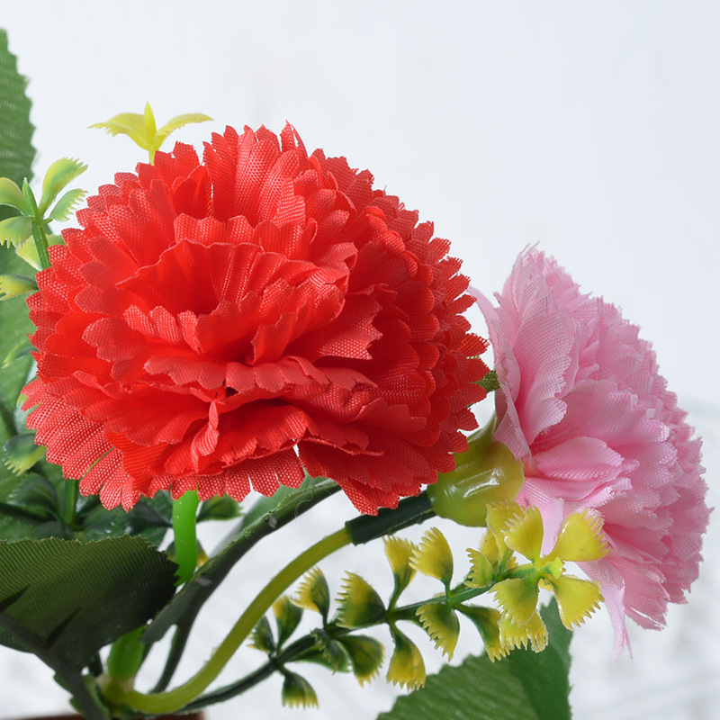 Flores nórdicas flores falsas claveles flores caseras decoración de bodas flores artificiales