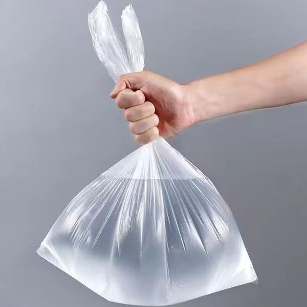 白色塑料袋价食品级包装袋透明方便袋子手提大号背心袋打包袋|undefined