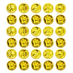 海賊金貨玩具海賊船48枚の額面金貨チップコイン1センチの小粒金貨道具玩具