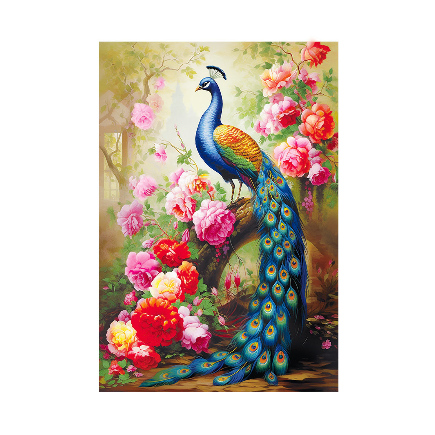 Mona Lisa real bordado elegante pavón nuevo estilo chino auspicioso salón hermosa decoración bordada a mano image 5