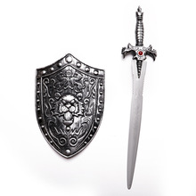儿童指环王仿真剑中世纪十字军骑士团演出服饰配件刀剑盾牌