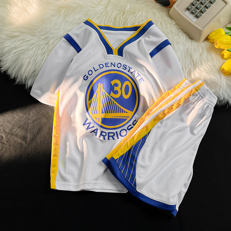 Camiseta retro Warrior City Edition Curry No. 30 uniforme de baloncesto No. 11 Thompson Traje deportivo casual para hombre