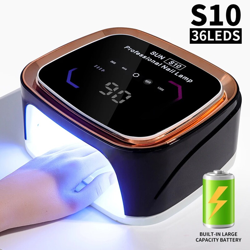 Professional Nail Art Uv Led Lamp Rechargeable Dryer Smart Wireless High-Definition Display Nail Drying Lamp Fast