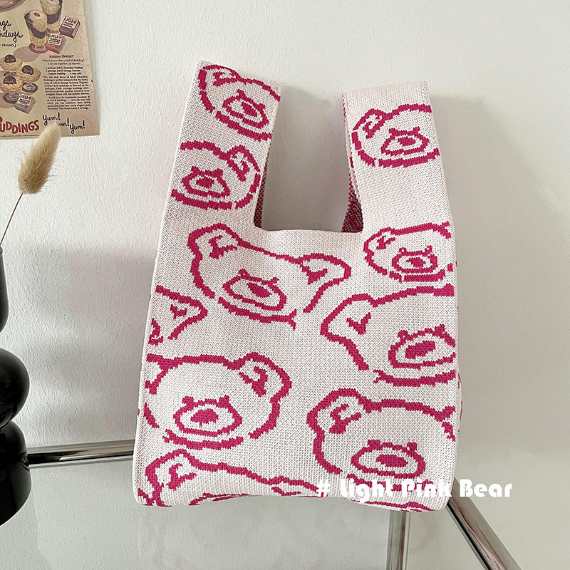 Bolsos, diseño de nicho femenino, bolso de punto personalizado, bolso tejido de un solo hombro de punto de todo fósforo, bolso de mano, bolso de mano