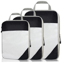 亚马逊爆款旅行压缩收纳包三件套行李箱整理袋整套防水衣服收纳袋
