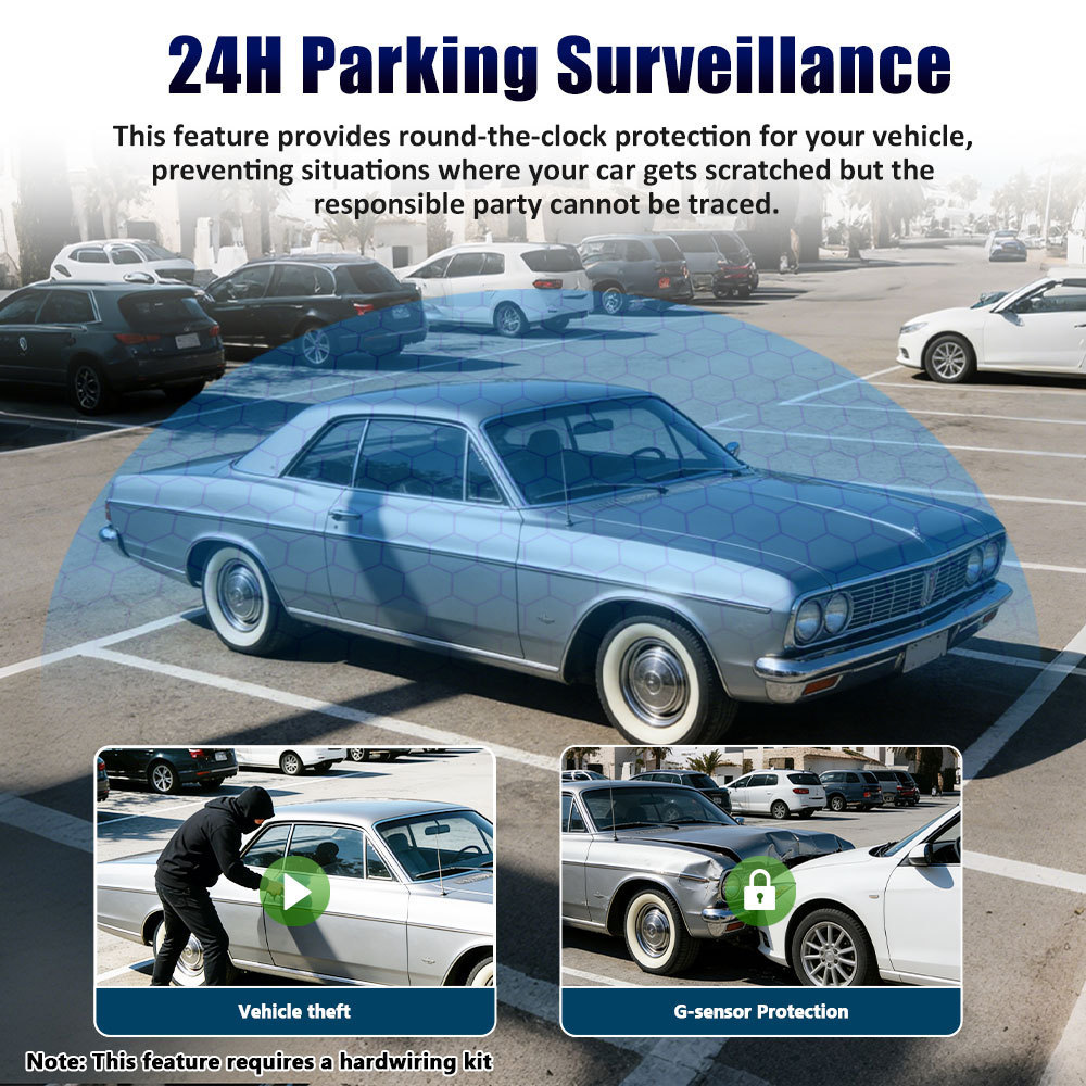 Cross-Border Hot-Selling 1080P High-Definition Dash Cam with Four Lenses, Wifi, 3inch Screens for Simultaneous Recording and Display of Reversing Images