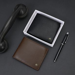 New Wear-Resistant Men's Wallet, Genuine Leather, Horizontal Style, Ultra-Light, Anti-Theft, Multi-Card Slots, Coin Purse, Foreign Trade Clutch Bag