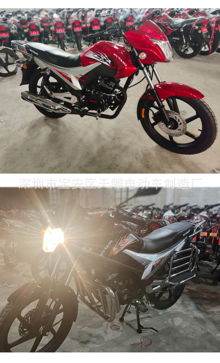 Wuyang marca Guo Si electricidad spray wave 150c balance eje motocicleta puede ser cargado de combustible para montar carruaje tirando de carga