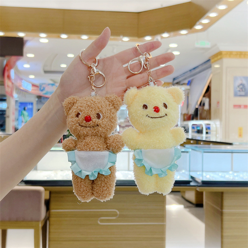 可愛黃油小熊奶油熊公仔毛絨掛件掛飾毛絨玩具抓機布娃娃禮品批發
