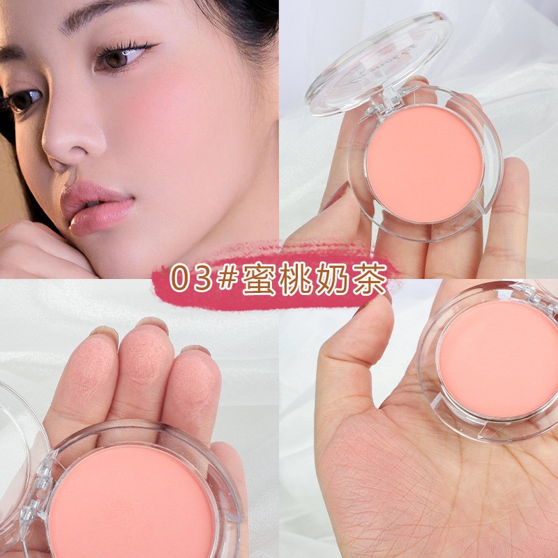 Placa de rubor colorete de productos domésticos baratos de Ramella Maquillaje nude maquillaje reparador monocromo para principiantes Polvo de rubor monocromático para mujer