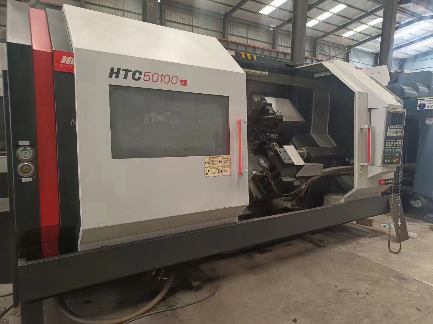 转让沈阳HTC50100n数控斜身车发那科Oi-TD系统