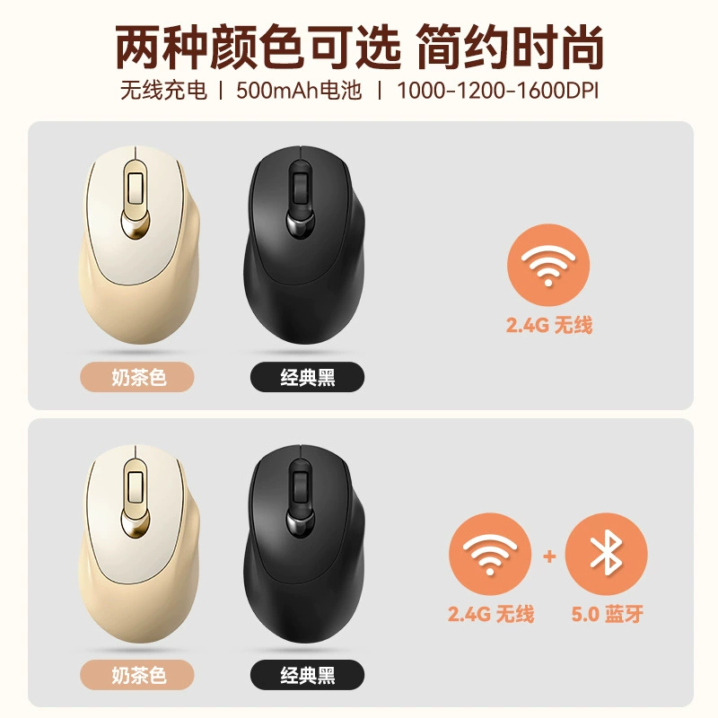 Модная зарядная мышь, бесшумный ноутбук, Bluetooth