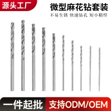 10pc麻花钻头组套 0.8-3mm小钻头电钻钻孔套装 DIY木工打眼钻头