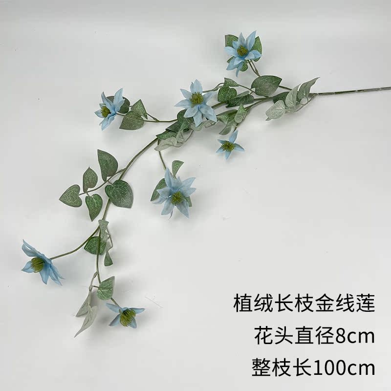 Flor azul cielo flor de bodas flor de seda flor de bodas flor de decoración de flor de vestíbulo flor de techo suave