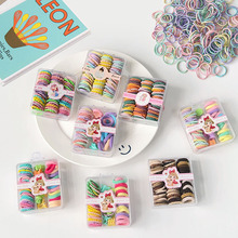 儿童糖果色发绳发夹套装高弹力不伤发拇指发圈可爱宝宝橡皮筋发饰