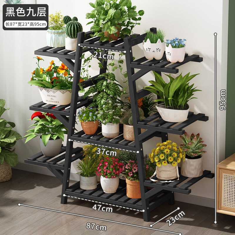 Estantes de maceta de flores de plantas modernas salas de estar tipo piso a piso balcón estantes de flores estantes de flores de Ratán interiores estantes de flores de lujo ligero