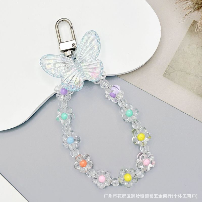 新商品の現物花数珠蝶携帯ストラップのキーホルダー|undefined