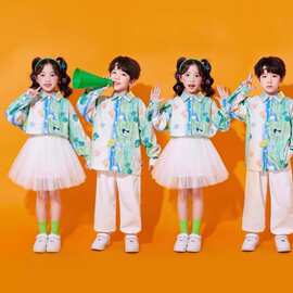 2025新港风儿童啦啦队演出幼儿园班服小学生舞蹈合唱运动会开幕式