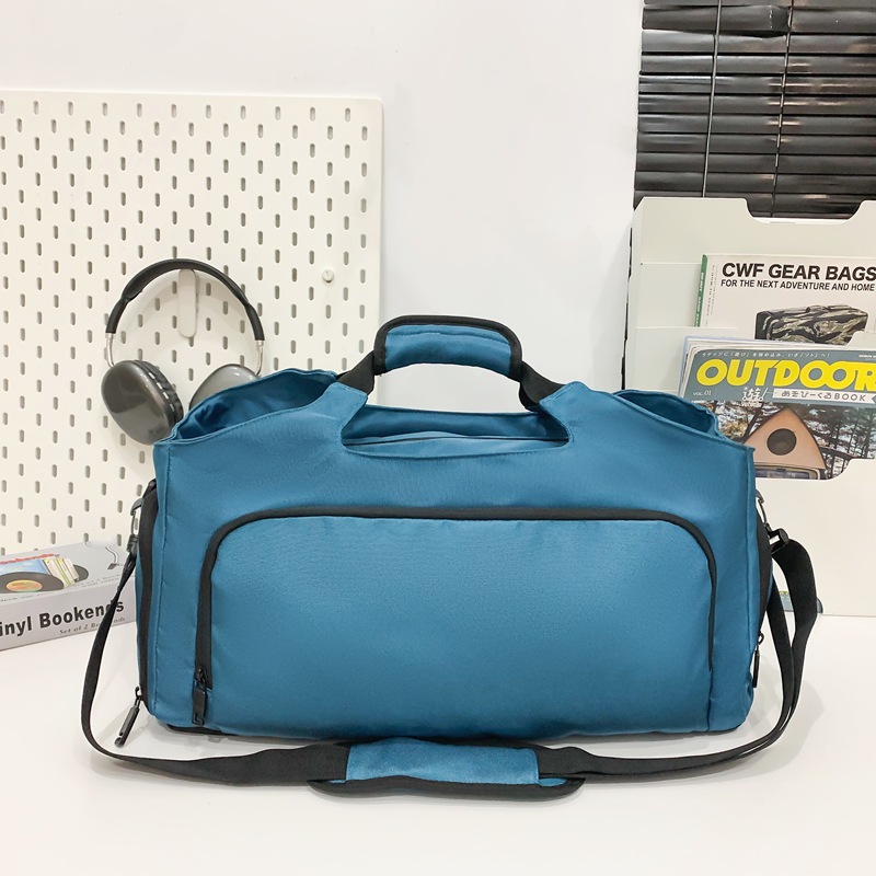 Bolsa de viaje de gran capacidad de color sólido, bolsa de moda, bolsa de mano, bolsa de zapatos independiente, bolsa de ejercicios, bolsa de yoga para mujeres