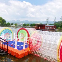 充气水上滚筒球雪地娱乐设施游乐场冬季加厚透明草地滚步行悠波球