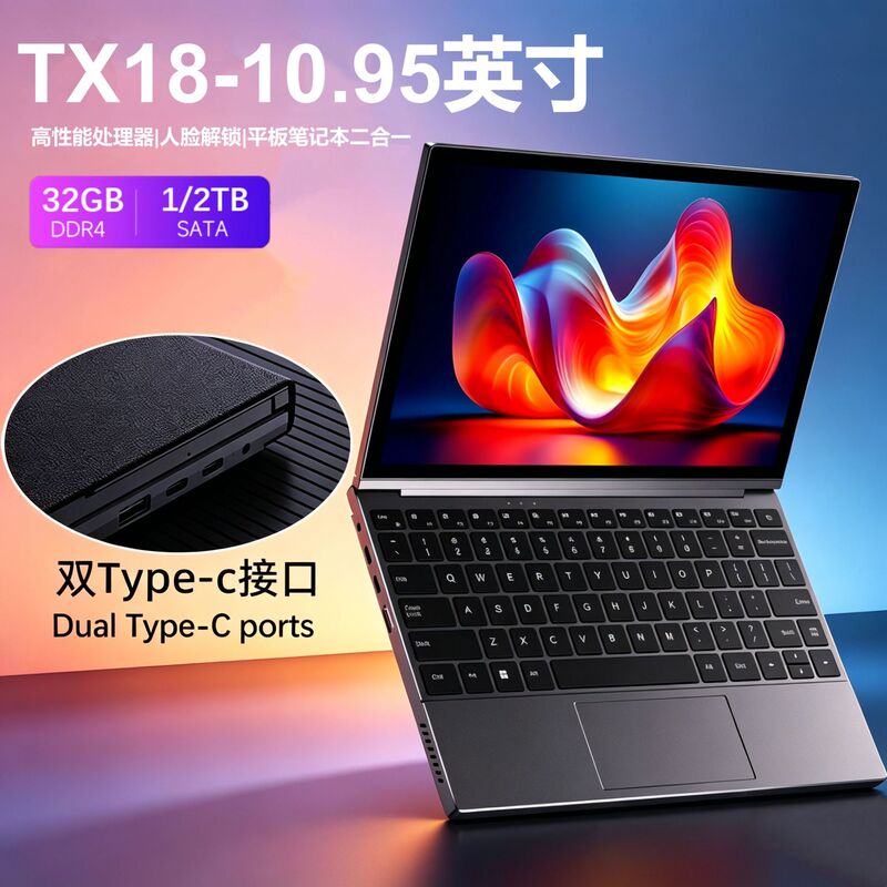 10.95inch Touchscreen Core i5-1235U Laptop for Business Office, Lightweight Gaming, Student Online Classes