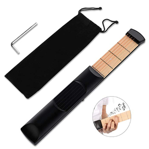 Pocket guitar four-fret and six-fret portable pocket guitar beginner chord practice device fingering grid training