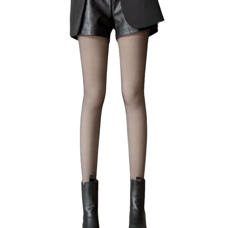Black demi-season tights, velvet sexy keep warm leggings, increased thickness