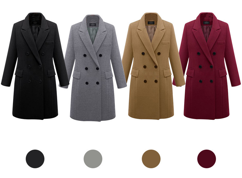 Women's Clothing Autumn and winter new large size woolen coat for women, multi color, medium and long style, Nizi coat_ipsvogv.com