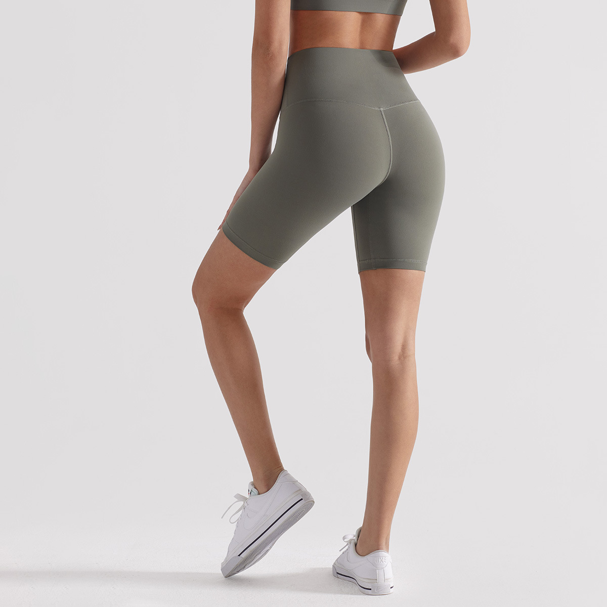 Pantalones de yoga lulu de cinco puntos cepillados, pantalones deportivos de ciclismo de cintura alta para mujer, pantalones cortos ajustados deportivos para correr con forma de cadera