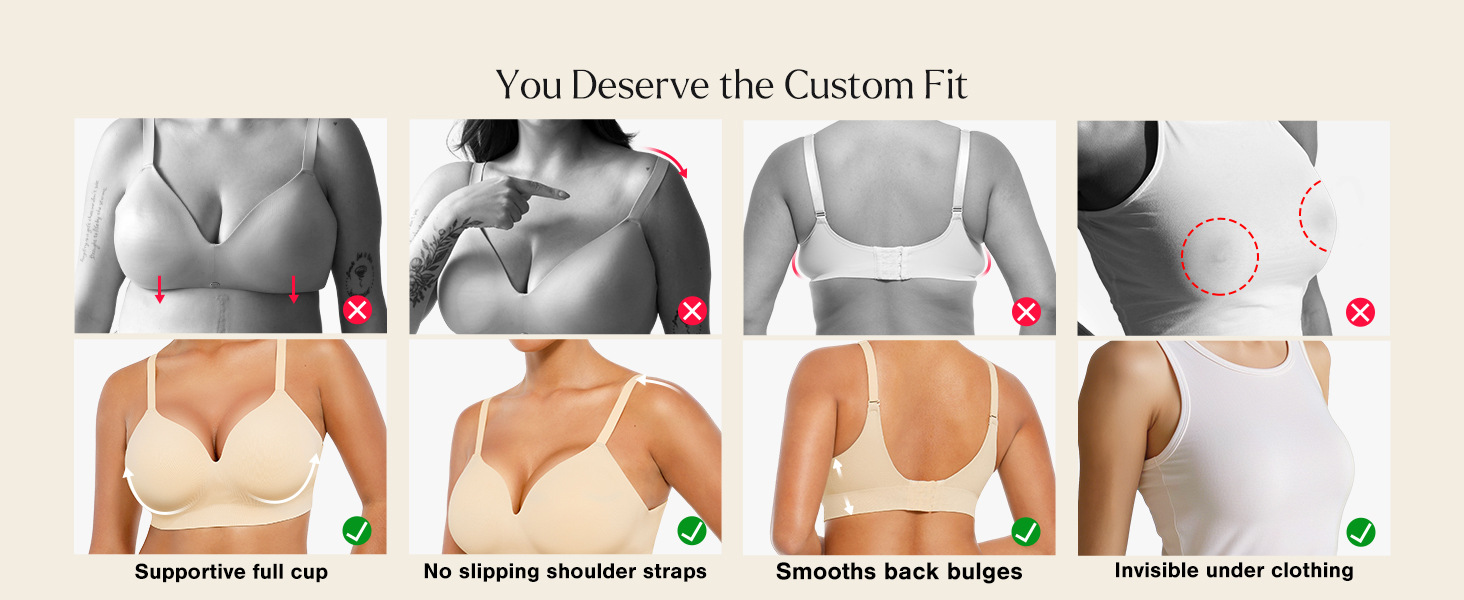 push up bras for women with seamless design wireless bra with lift t-shirt friendly