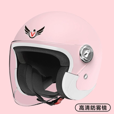 Motosiklet dəbilqələri — new electric motorcycle helmet 3C - one-size-fits-all-flagship-frosted-powder-category-b-hd-anti-fog