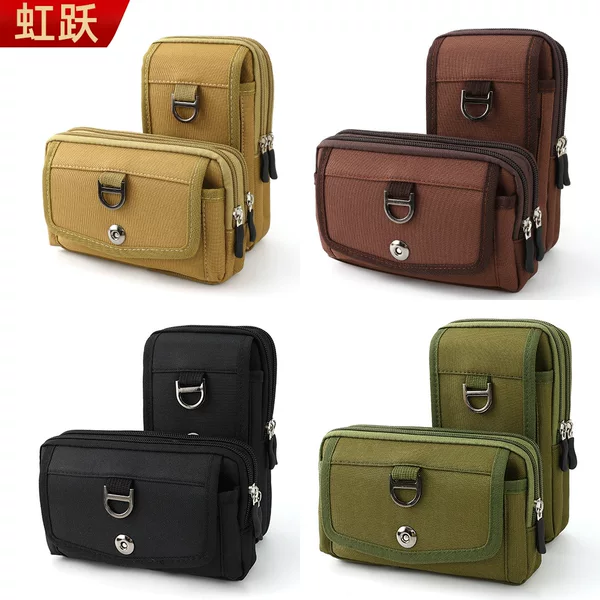 Cross-Border Multifunctional Oxford Cloth Waist Bag, Waterproof and Wear-Resistant Phone Pouch That Can Be Worn with a Belt, 7inch Construction Site Waist Bags in Stock for Wholesale