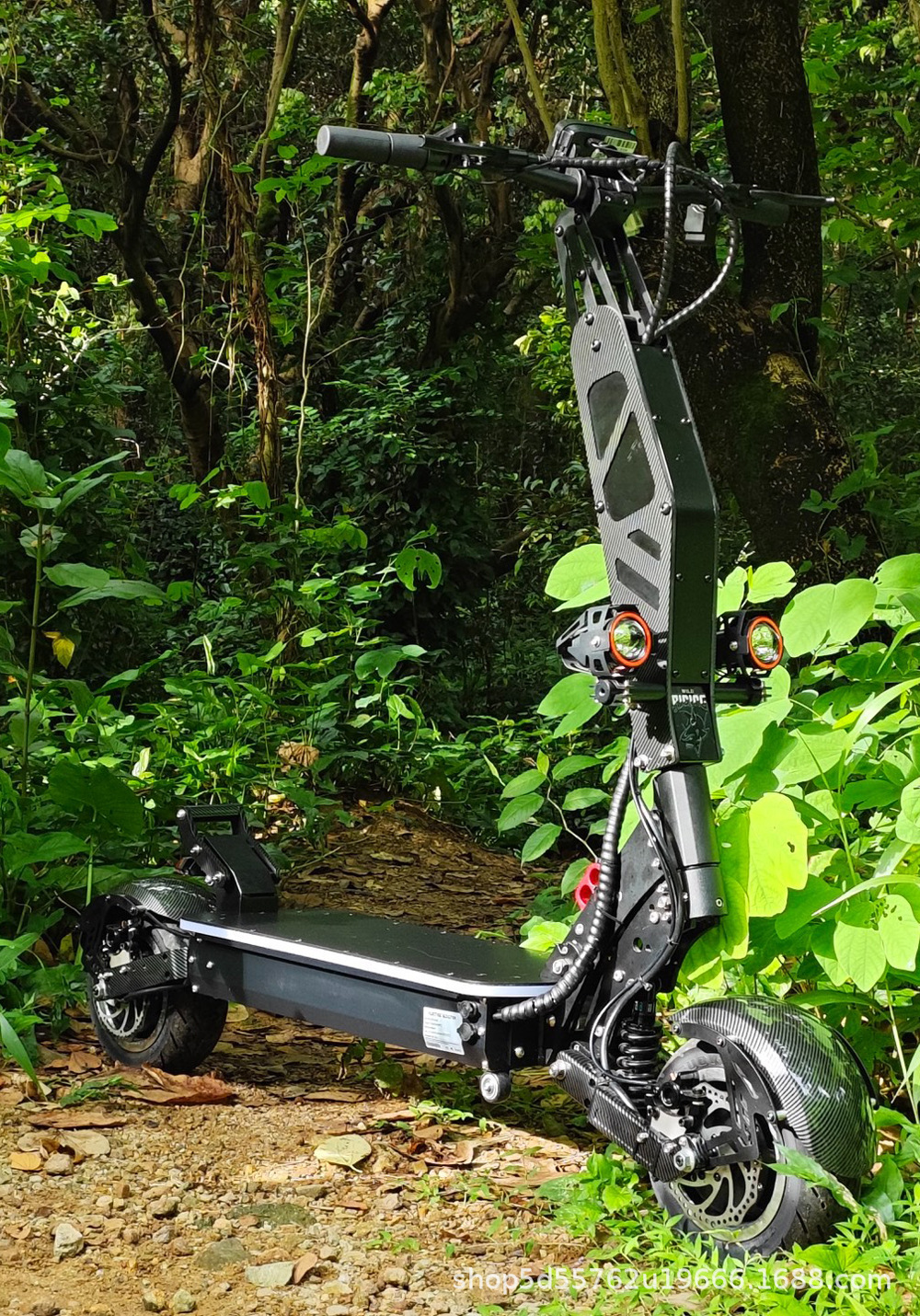 YISHUN dual-drive 72V/6000W off-road electric scooter, foldable, 95 mph speed, long range electric vehicle
