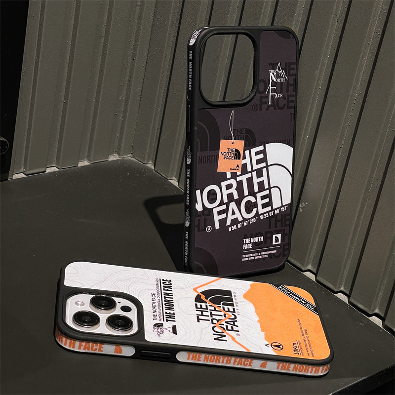16 Trendy Brand North Face-Style Phone Case 17 Suitable for Apple 14 Promax Case 13 Shockproof Hard Case 15 Export Trade