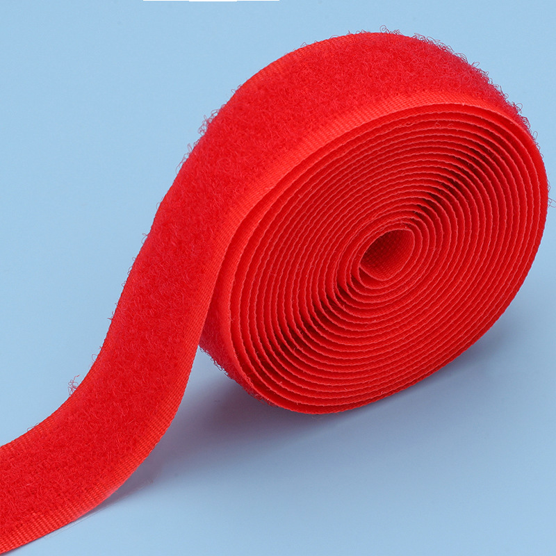 Velcro de color al por mayor 2cm de ancho gancho texturizado sin adhesivo de espalda pegatina madre ropa de bebé zapatos y sombreros pegados hebilla