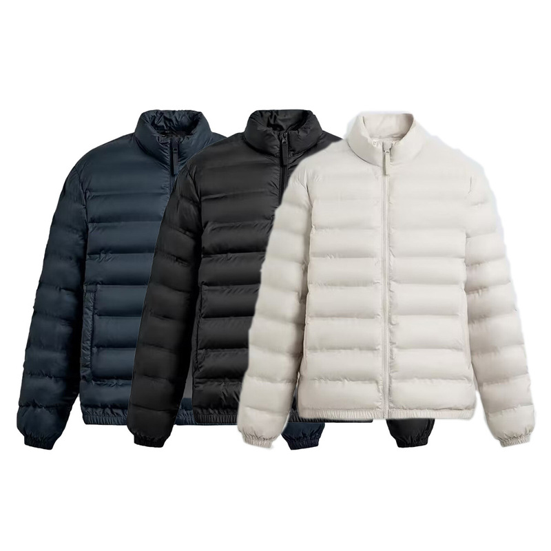 Pb&Za Cross-Border Foreign Trade New Men's Basic Lightweight Waterproof Cotton Zip-Up Jacket 4302207